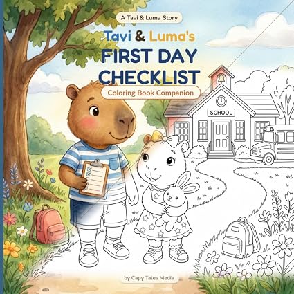 Tavi & Luma’s First Day Checklist – Coloring Book Companion cover