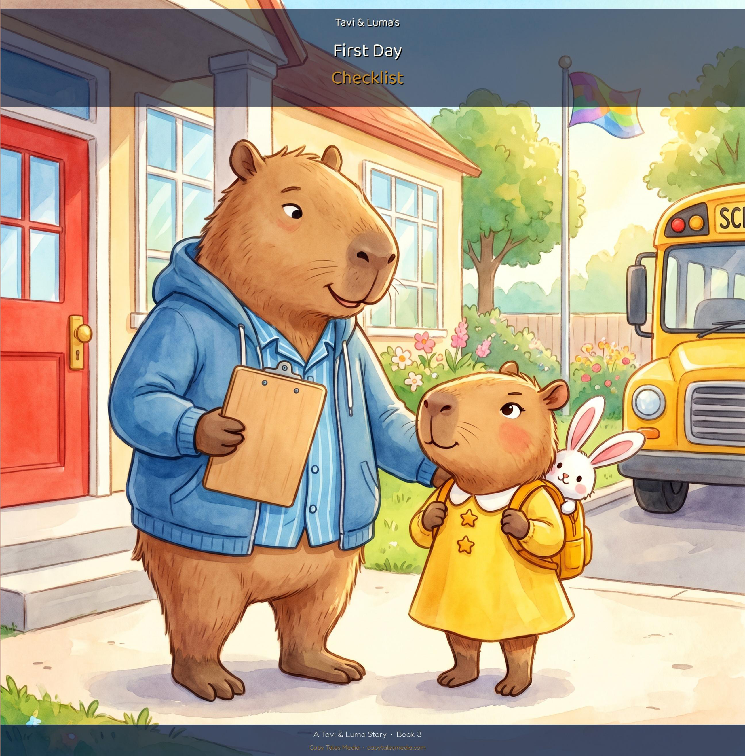 Tavi & Luma's First Day Checklist cover